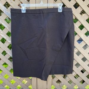 Banana Republic Black Faux-Wrap Skirt - Size 14